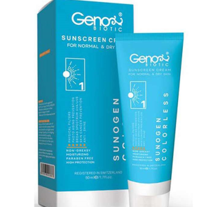 کرم ضد آفتاب بی رنگ SPF50 ژنوبایوتیک