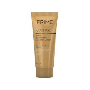 ضد آفتاب رنگی جوان کننده SPF50 پریم مدل Matex Tinted