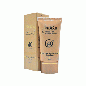 ضد آفتاب کرم پودری مدیسان SPF 40 مدل Oily Skin