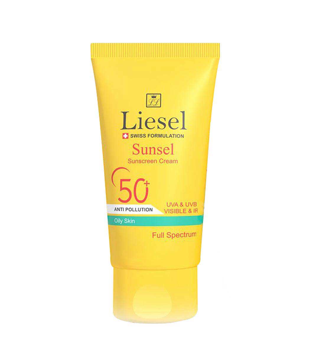 کرم ضد آفتاب بی رنگ پوست چرب SPF 50 لایسل