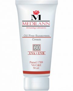 کرم ضد آفتاب رنگی SPF60 فاقد چربی مدیلن|داروخانه آنلاین شیراز|ارسال رایگان|داروخانه آنلاین