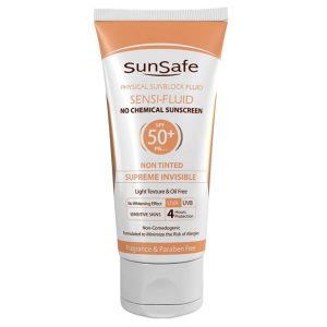 فلوئید ضد آفتاب مینرال +SPF 50 سان سیف مدل سنسی فلوئید