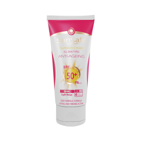 کرم ضد آفتاب و ضد چروک رنگی SPF 50 سان سیف