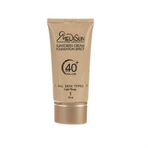 کرم ضد آفتاب رنگی spf40 مدیسان مناسب انواع پوست