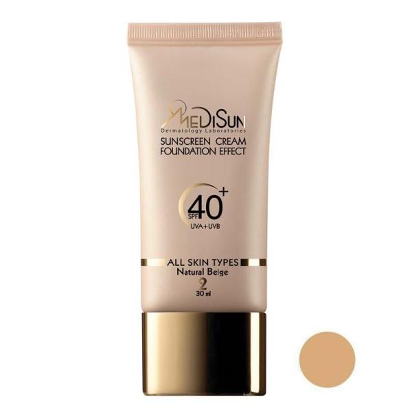 کرم ضد آفتاب رنگی spf40 مدیسان مناسب انواع پوست