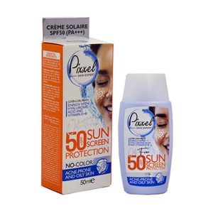 ضدآفتاب بدون رنگ SPF50 پیکسل مخصوص پوست چرب