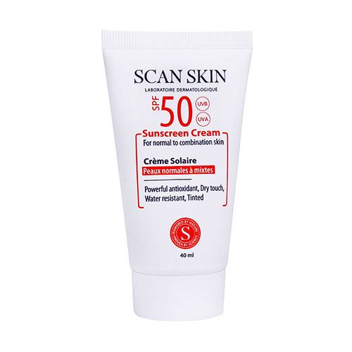 کرم ضد آفتاب اسکن اسکین 50 SPF پوست نرمال تا مختلط (فاقد رنگ)